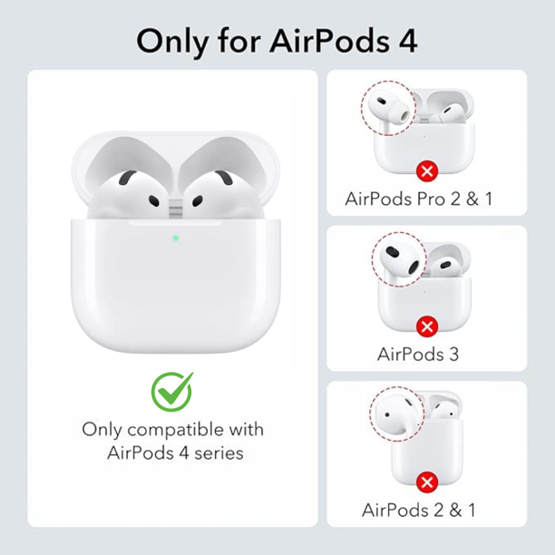 Entronix Apple AirPods 4th Gen Case - Liquid Silicone Cover, - Entronix