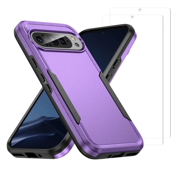 BUPixel9ProXLSleekPurple2TGClear