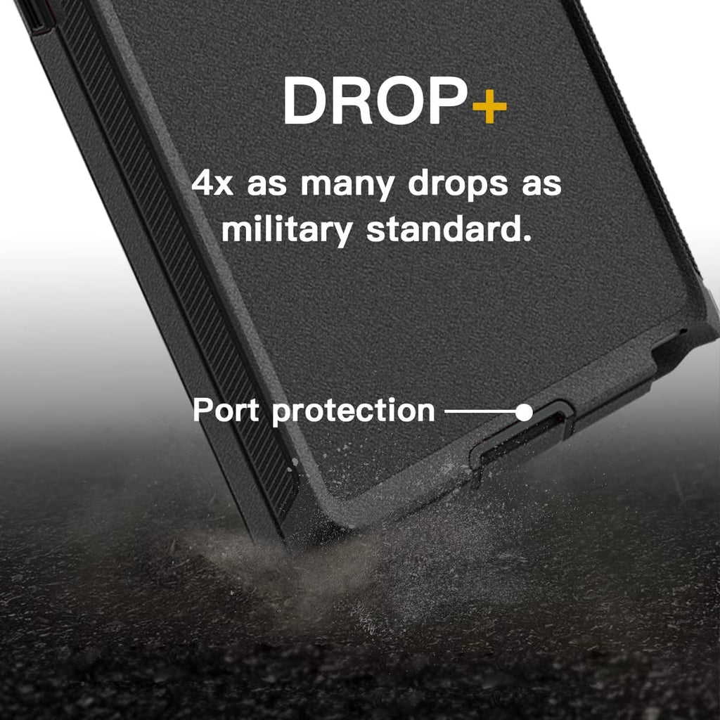 Entronix Bundle Compatible with Galaxy S23 Ultra - Heavy Duty Case & 2 Clear Screen Protectors