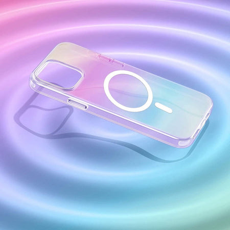 Entronix Holo Clear Case for Apple iPhone 15 Pro Max, [Magnetic-Compatible] Rainbow Iridescent Bumper Cover - Entro Retail