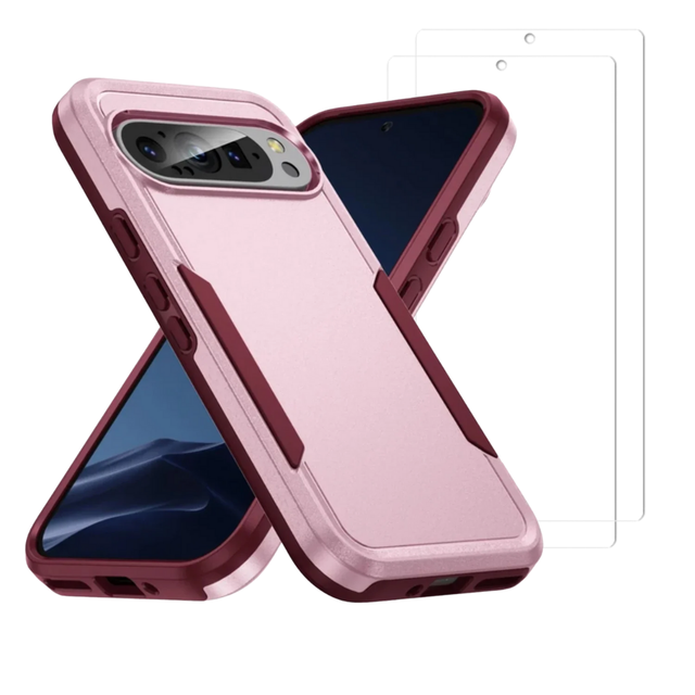 BUPixel9ProXLSleekPink2TGClear