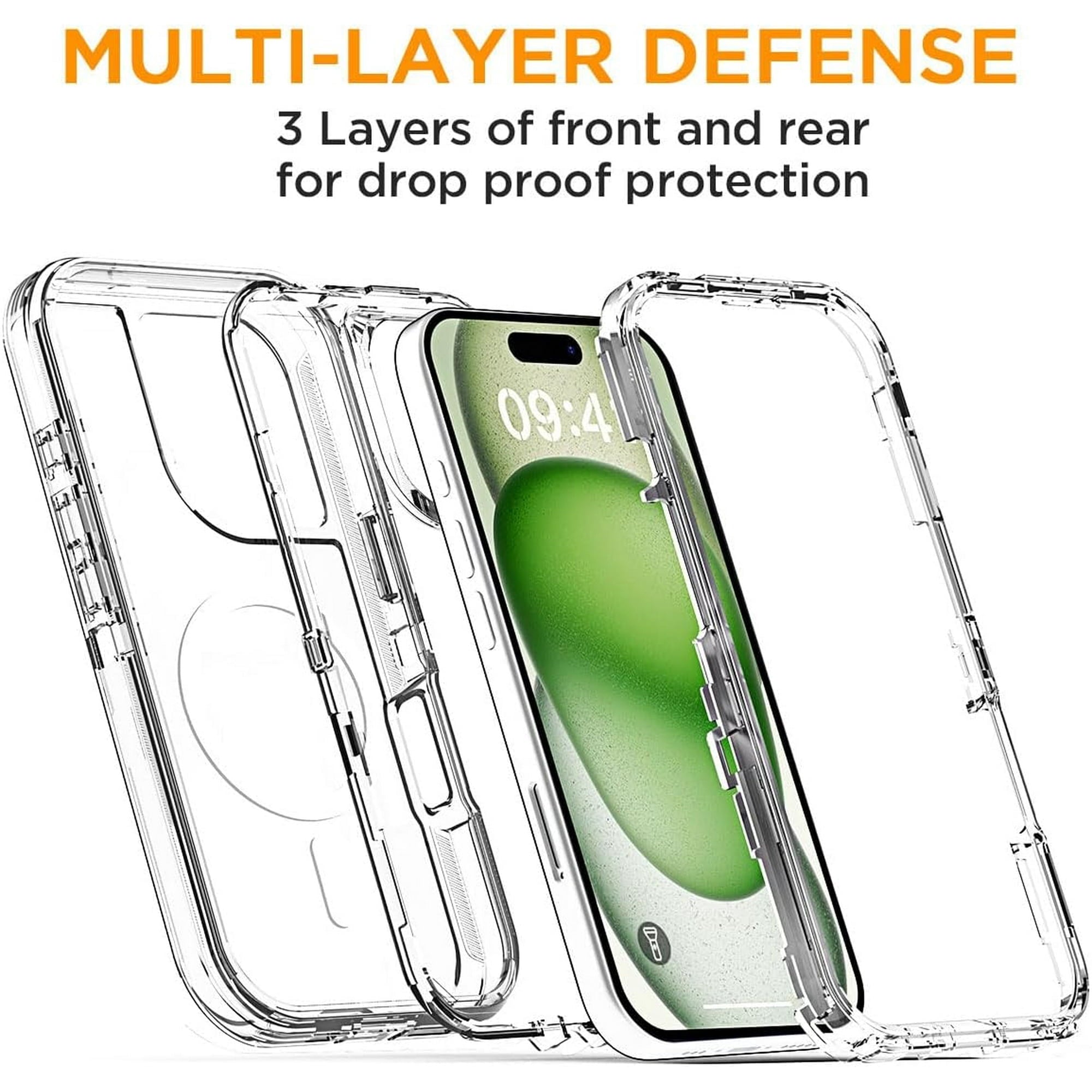 Entronix [Magnetic] Case Compatible with iPhone 17e - [Clear] Triple-Layer Heavy Duty Protection ENTRONIX