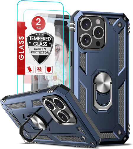 Entronix Apple iPhone 13 Pro Max Case - Guard Ring Holder & 2 Clear Screen Protectors - Entro Retail