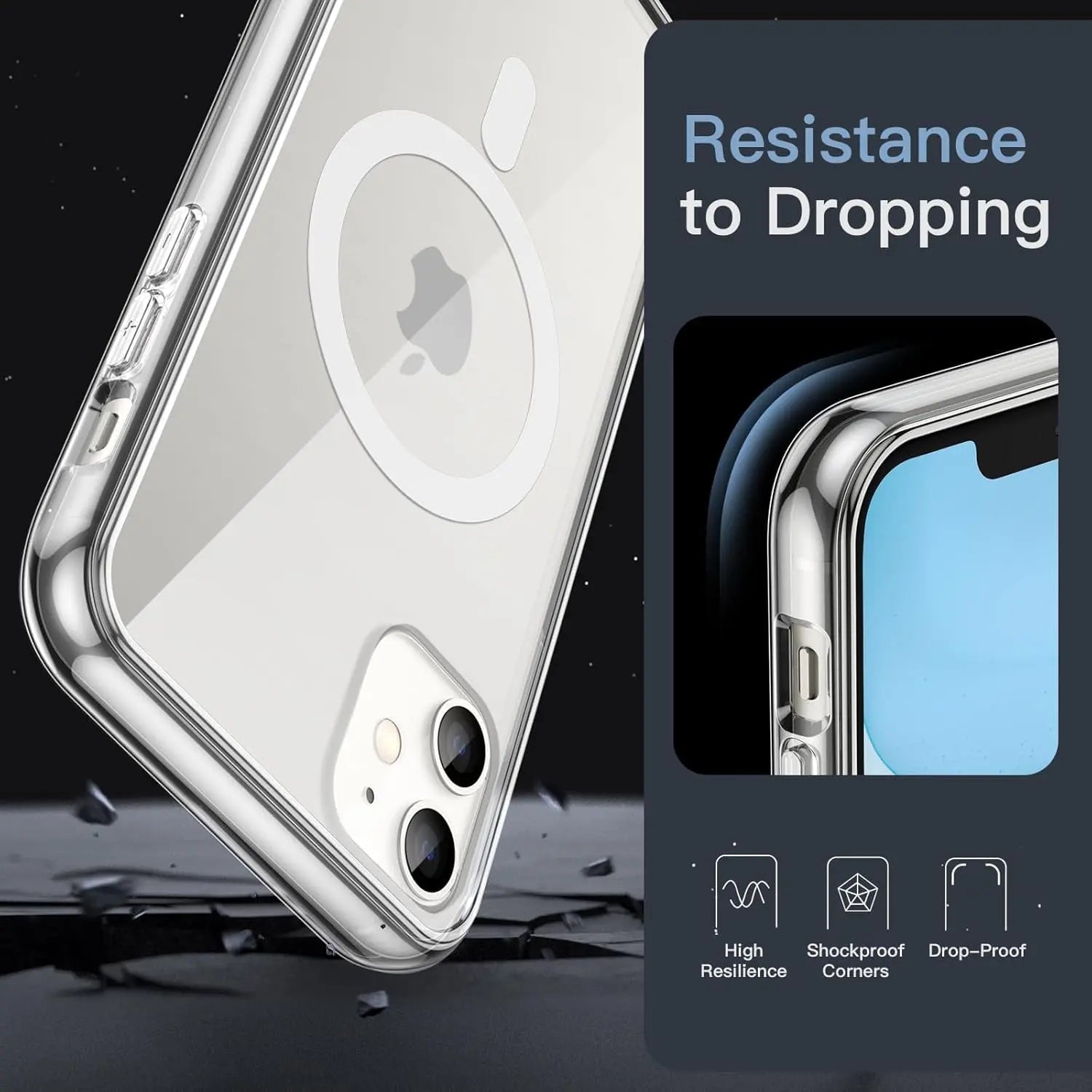 Entronix [Magnetic] Case Compatible with iPhone 11 - [Clear] Triple-Layer Heavy Duty Protection - Entronix