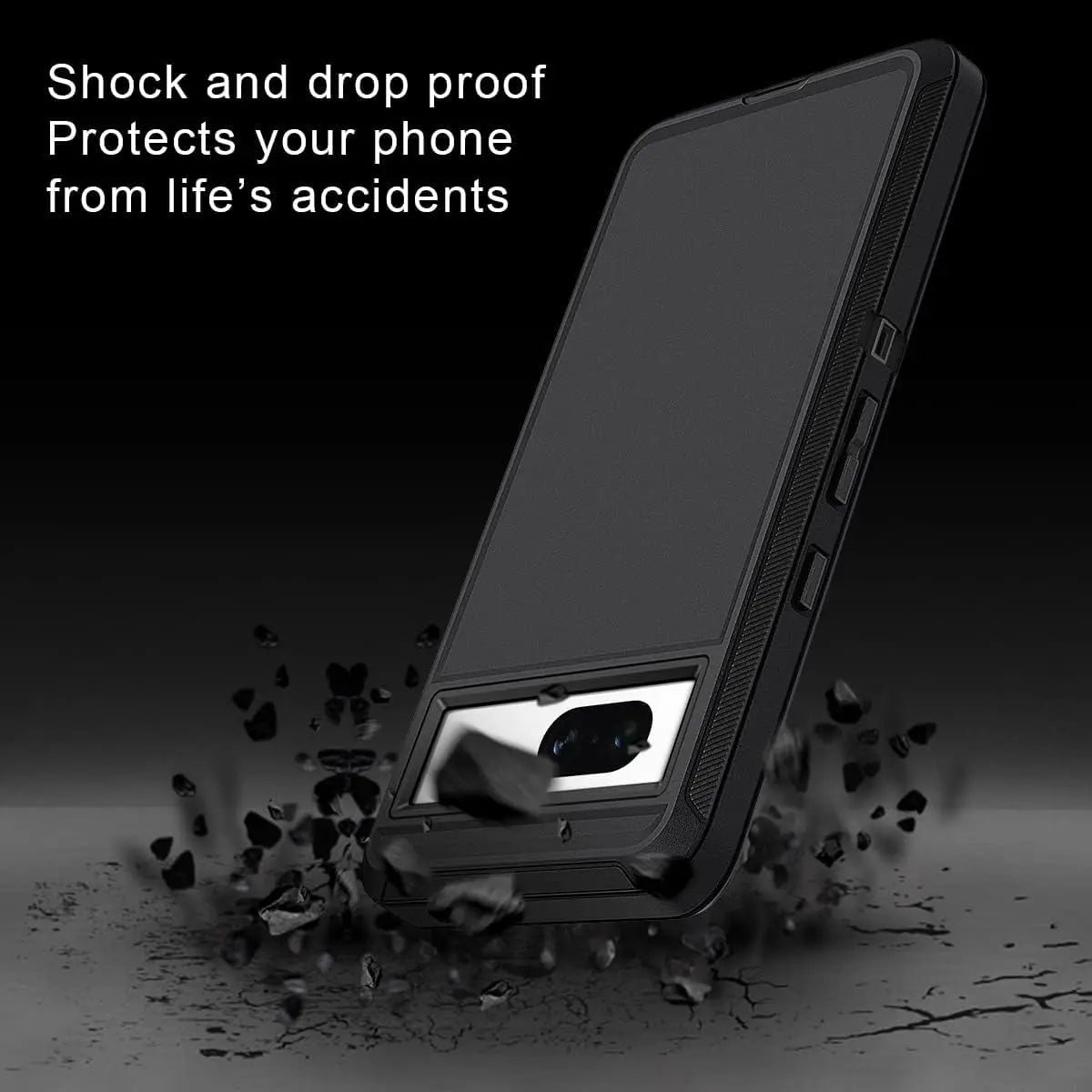 Entronix Bundle Compatible with Pixel 7a - Heavy Duty Case & 1 Clear Screen Protector - Entronix