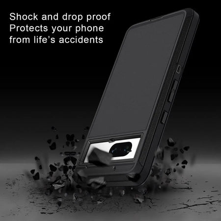 Entronix Bundle Compatible with Pixel 7a - Heavy Duty Case & 2 Clear Screen Protectors - Entronix