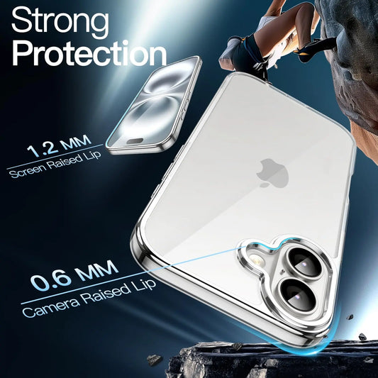Entronix Case Compatible with iPhone 16 Plus - [Hard Back] Thick Clear - Entronix