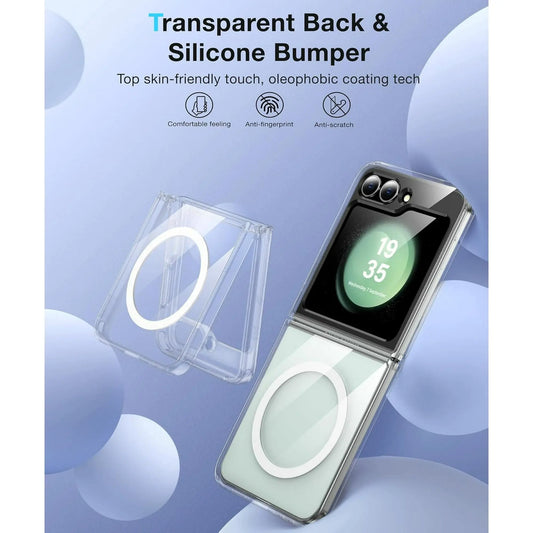 Entronix Samsung Galaxy Z Flip 6 [Magnetic-Compatible] Crystal Clear Case - Sturdy - Entronix