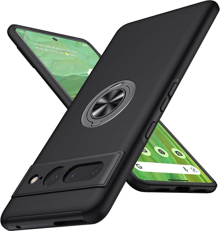 Entronix Case Designed for Google Pixel 7 Pro Heavy Duty with Built-in Kickstand, Dual Layer Protection Rotating Holder Ring, Sturdy Case - Entro Retail