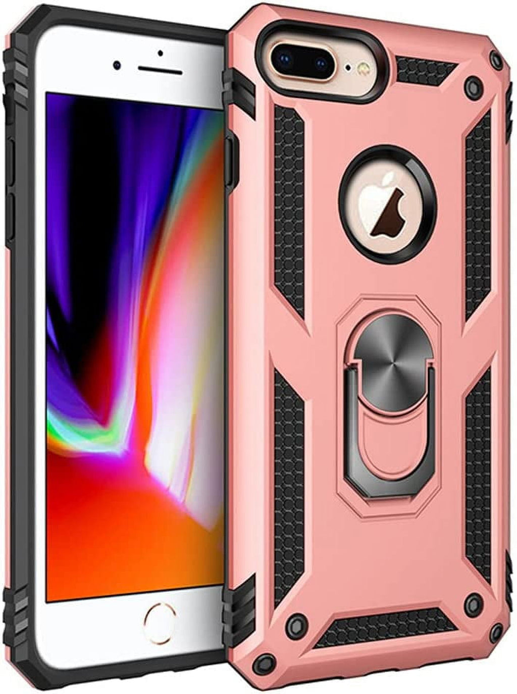 Entronix Apple iPhone 8 Plus/7 Plus Case - Guard Ring Holder, Dual Layer Protection - Entro Retail
