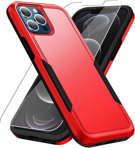 Entronix Heavy Duty Case Designed for Apple iPhone 11 Pro Max with 1Pc Tempered Glass Screen Protector, Shockproof Dropproof Anti-Scratch Cover - Entro Retail