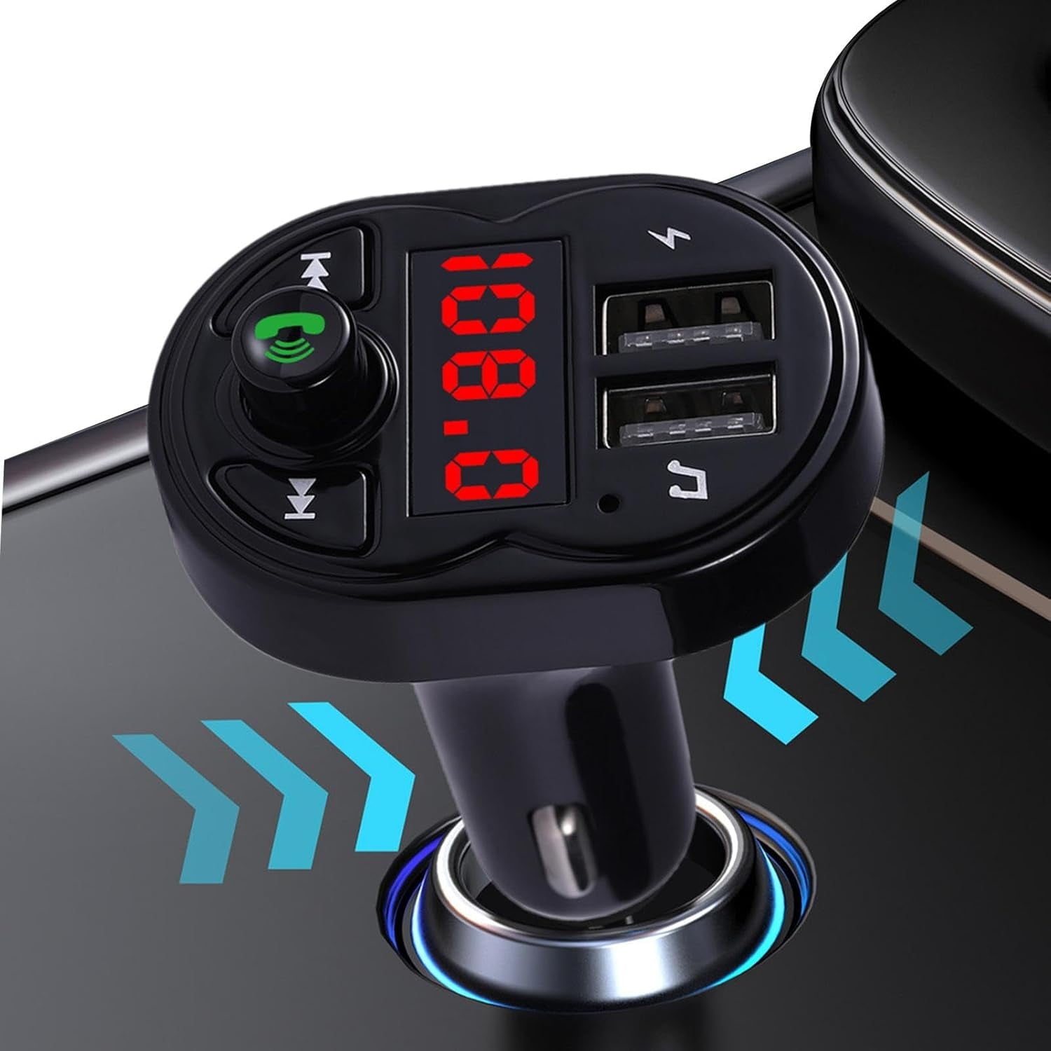 Entronix FM Transmitter & USB Charger - Multifunctional Car Adapter