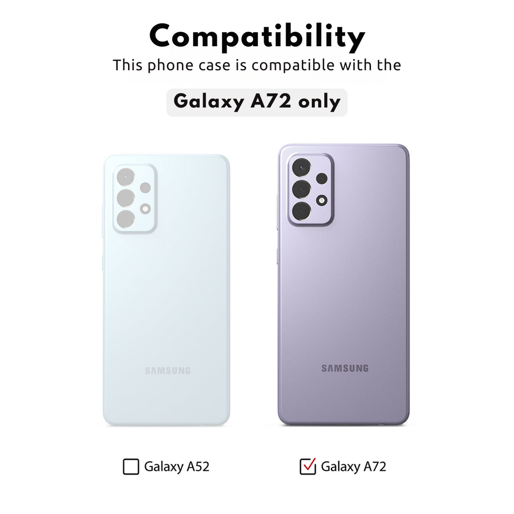 Entronix Case Compatible with Galaxy A72 - Triple-Layer Heavy Duty Protection