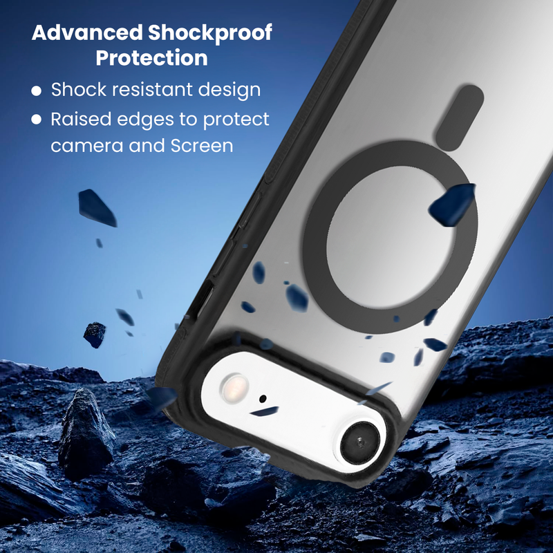 Entronix [Magnetic] Case Compatible with iPhone 17 Air - Translucent Matte Back w/ Rugged Edges