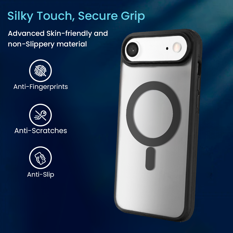 Entronix [Magnetic] Case Compatible with iPhone 17 Air - Translucent Matte Back w/ Rugged Edges