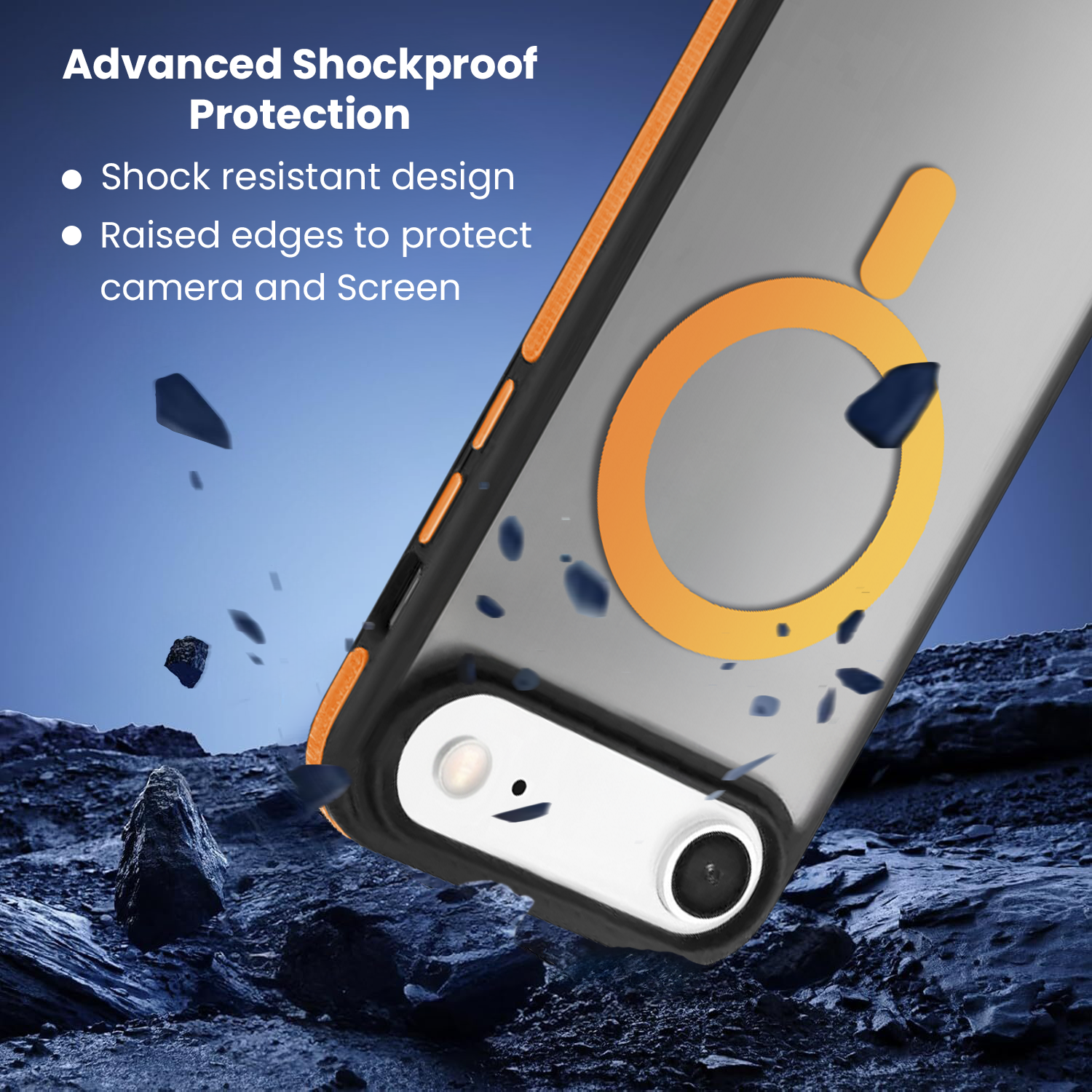 Entronix [Magnetic] Case Compatible with iPhone 17 Air - Translucent Matte Back w/ Rugged Edges - Entronix