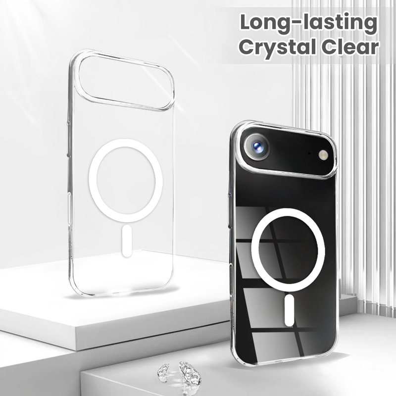 Entronix [Magnetic] Case Compatible with iPhone 17 Air - [Hard Back] Slim Clear