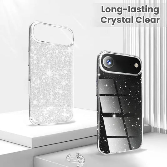 Entronix Case Compatible with iPhone 17 Air - [Hard Back] Glitter Clear - Entronix