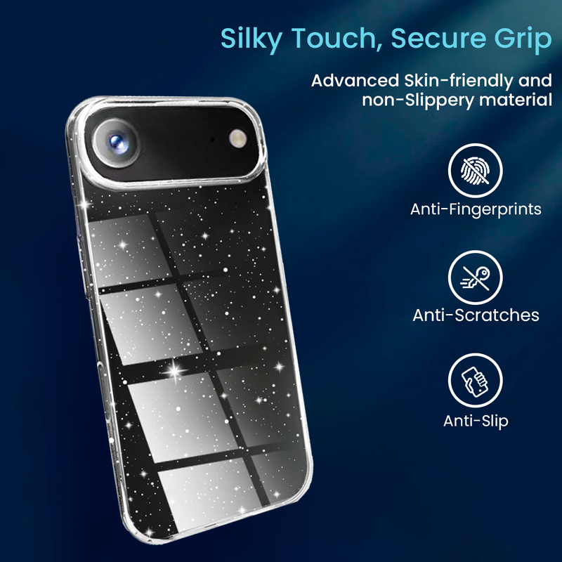 Entronix Case Compatible with iPhone 17 Air - [Hard Back] Glitter Clear