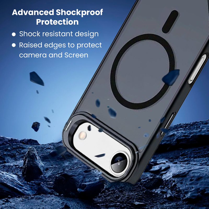 Entronix [Magnetic] Case Compatible with iPhone 17 Air - Matte Finish with Camera Stand