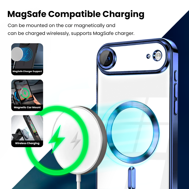 Entronix [Magnetic] Case Compatible with iPhone 17 Air - [Clear Back] Luxury Glossy Cover - Entronix