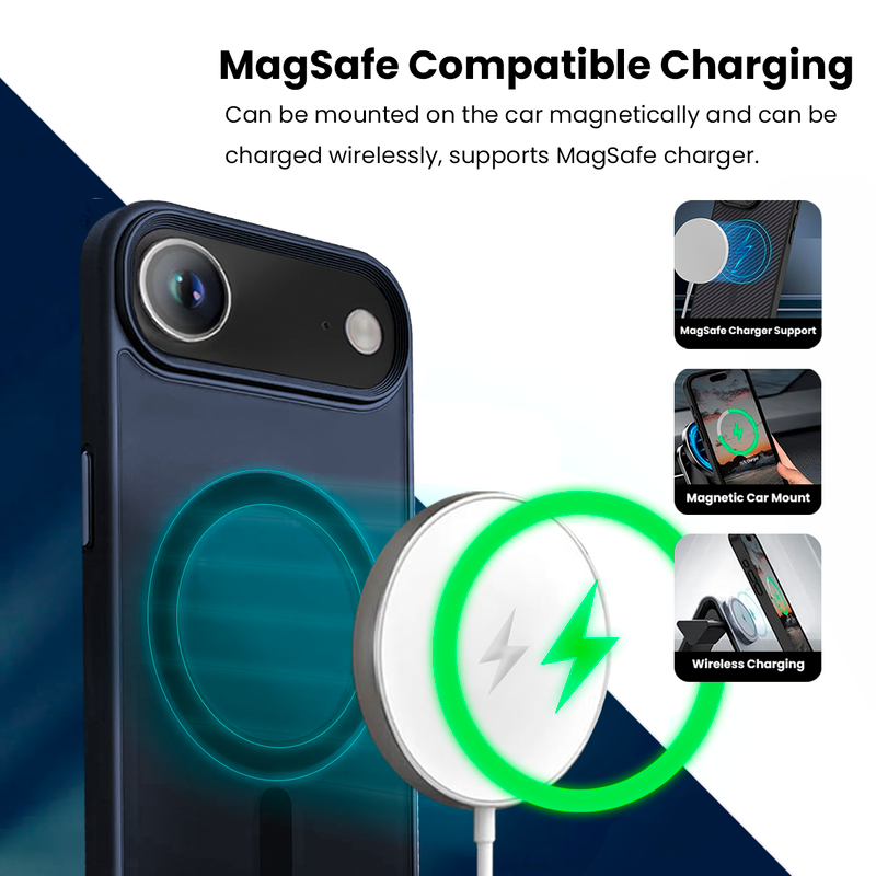 Entronix [Magnetic] Case Compatible with iPhone 17 Air - Translucent Frosted Matte