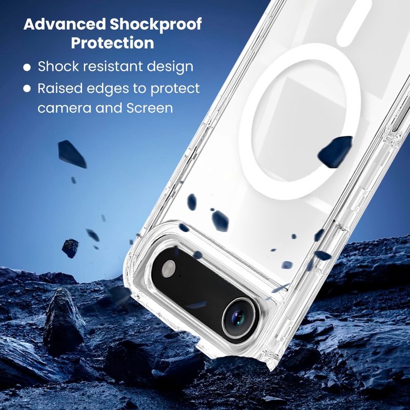 Entronix [Magnetic] Case Compatible with iPhone 17 Air - [Clear] Triple-Layer Heavy Duty Protection