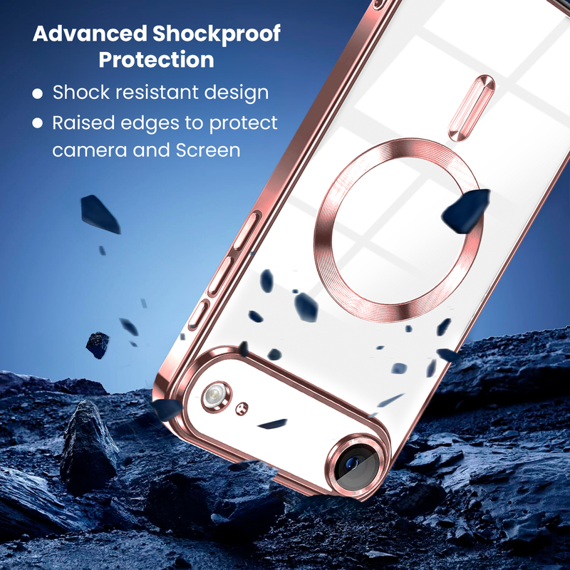 Entronix Bundle Compatible with iPhone 17 Air - [Magnetic] Luxury Glossy Case & 2 Clear Screen Protectors - Entronix