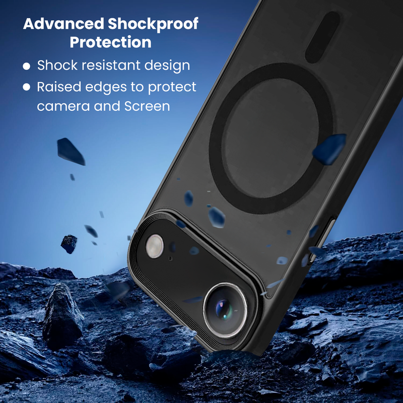 Entronix Bundle Compatible with iPhone 17 Air - [Magnetic] Translucent Matte Case & 1 Clear Screen Protector - Entronix