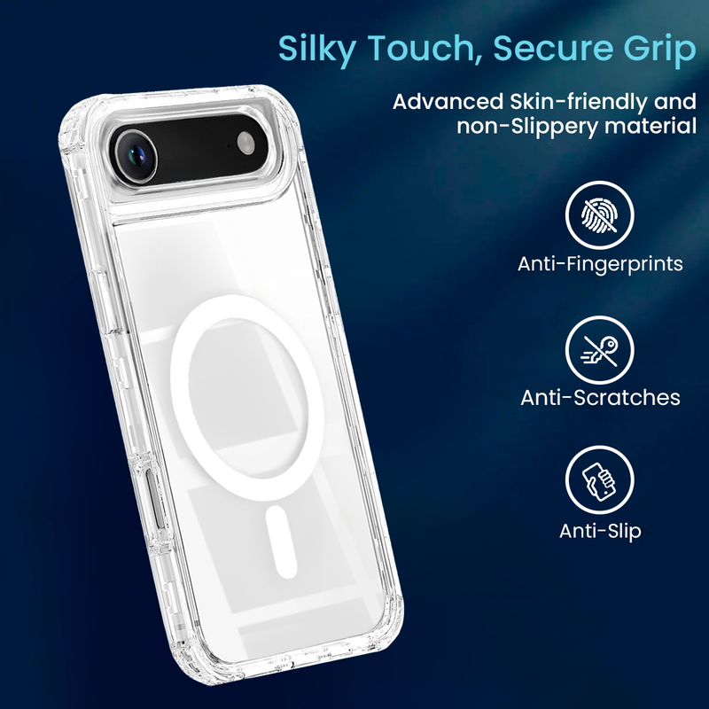 Entronix Bundle Compatible with iPhone 17 Air - [Magnetic] [Clear] Heavy Duty Case & 2 Clear Screen Protectors