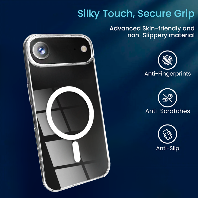 Entronix [Magnetic] Case Compatible with iPhone 17 Air - [Hard Back] Slim Clear
