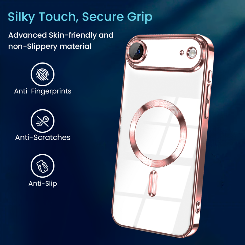 Entronix Bundle Compatible with iPhone 17 Air - [Magnetic] Luxury Glossy Case & 2 Clear Screen Protectors