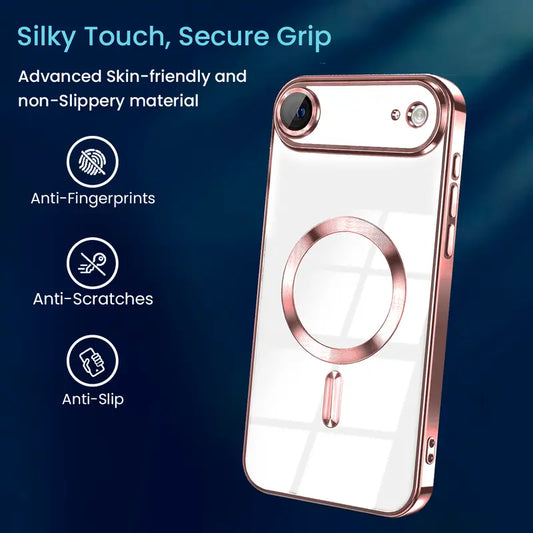 Entronix Bundle Compatible with iPhone 17 Air - [Magnetic] Luxury Glossy Case & 2 Clear Screen Protectors - Entronix