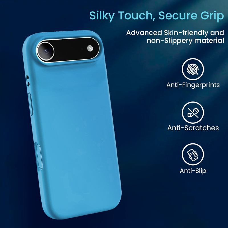 Entronix Bundle Compatible with iPhone 17 Air - Liquid Silicone Case, 2 Clear Screen Protectors & 2 Camera Lens Protectors