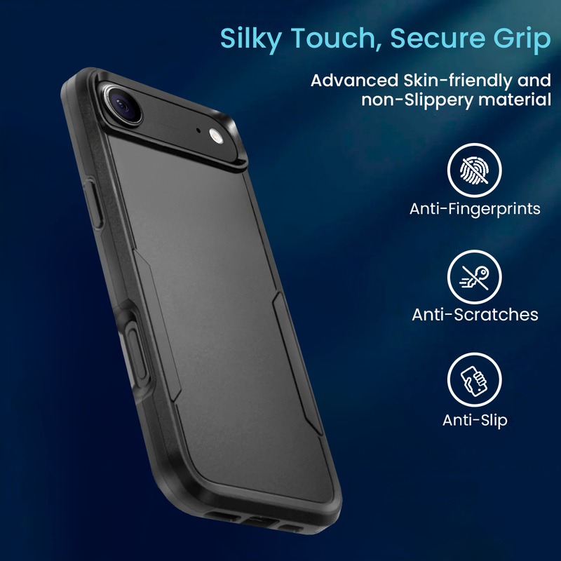Entronix Bundle Compatible with iPhone 17 Air - Soft-Touch Dual-Layer Case & 1 Clear Screen Protector - Entronix