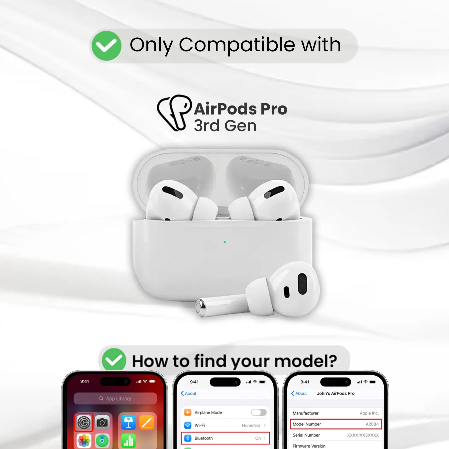 Entronix Case Compatible with AirPods Pro 3rd Gen - Soft-Touch Liquid Silicone