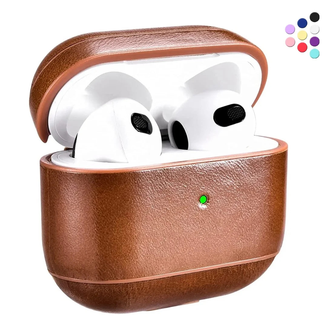 Entronix Case Compatible with AirPods 3rd Gen - Luxury Leather Cover