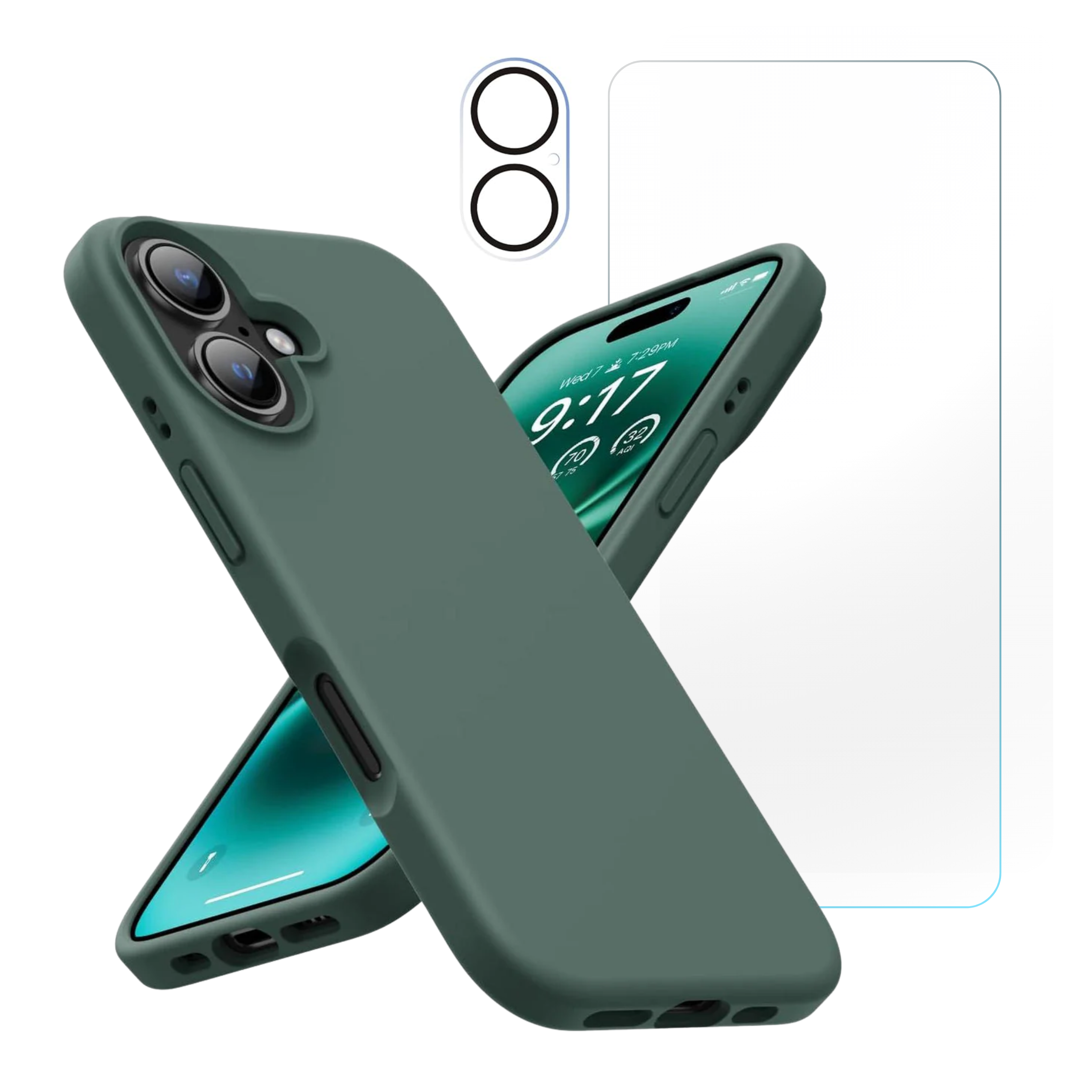 BUi16SiliconeGreen1TGClear1Cam