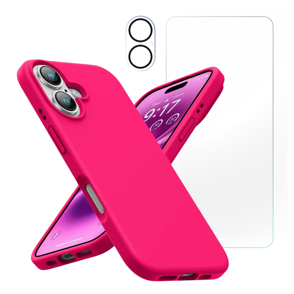 BUi16SiliconeHotPink1TGClear1Cam