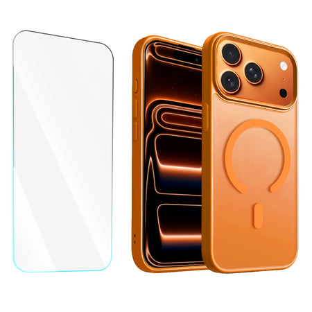 Entronix Bundle Compatible with iPhone 17 Pro Max - [Magnetic] Translucent Matte Case & 1 Clear Screen Protector - Entronix