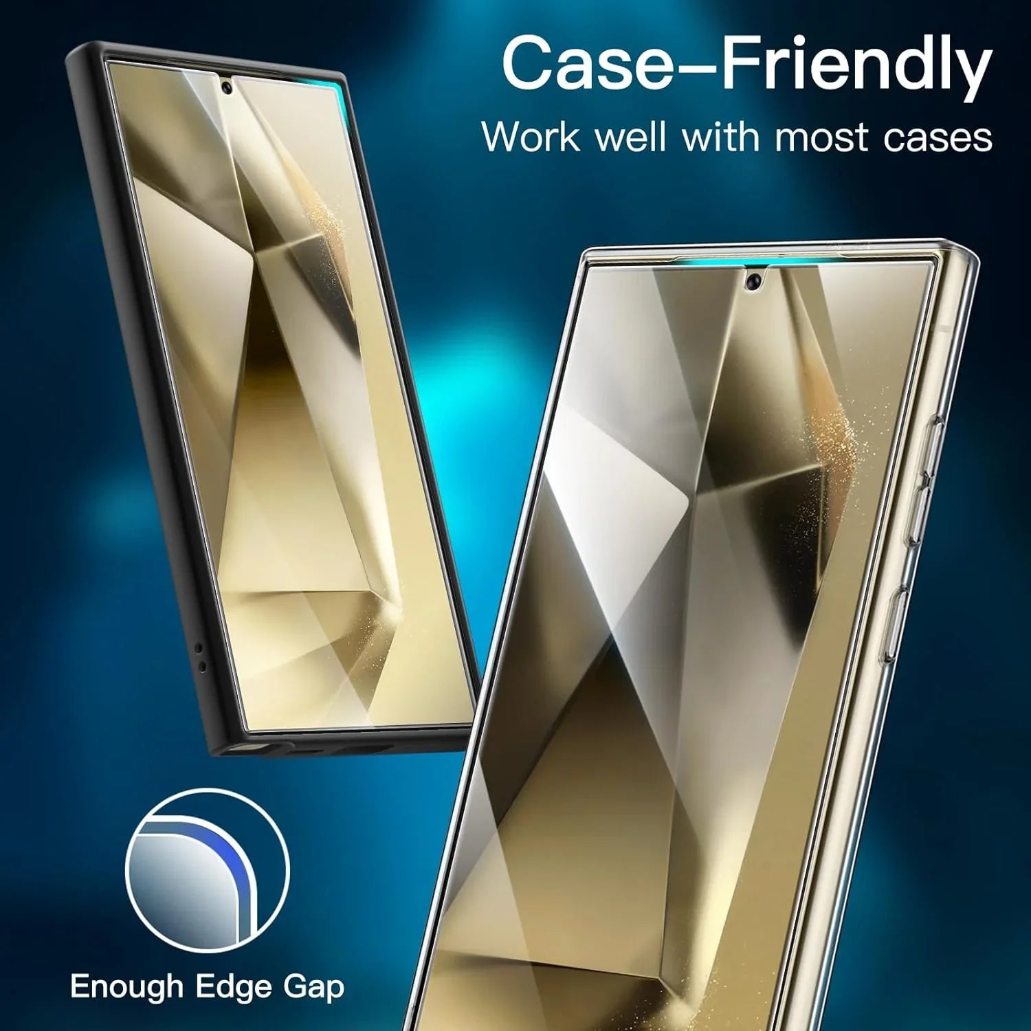 Entronix Clear Screen Protector Compatible with Galaxy S9 Plus - 2-Piece Combo