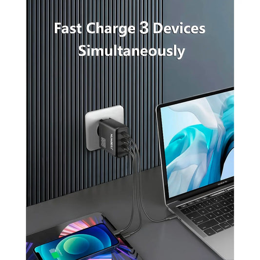 Entronix 50W Wall Charger – Dual USB-C & USB-A Fast Charging Plug - Entronix