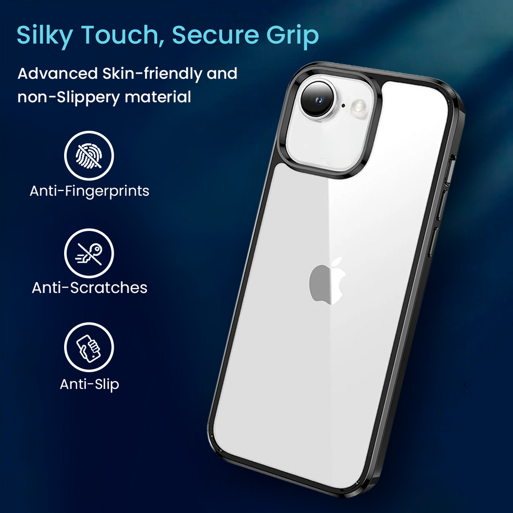Entronix Case Compatible with iPhone 16E - [Clear Back] Impact Chrome Frame