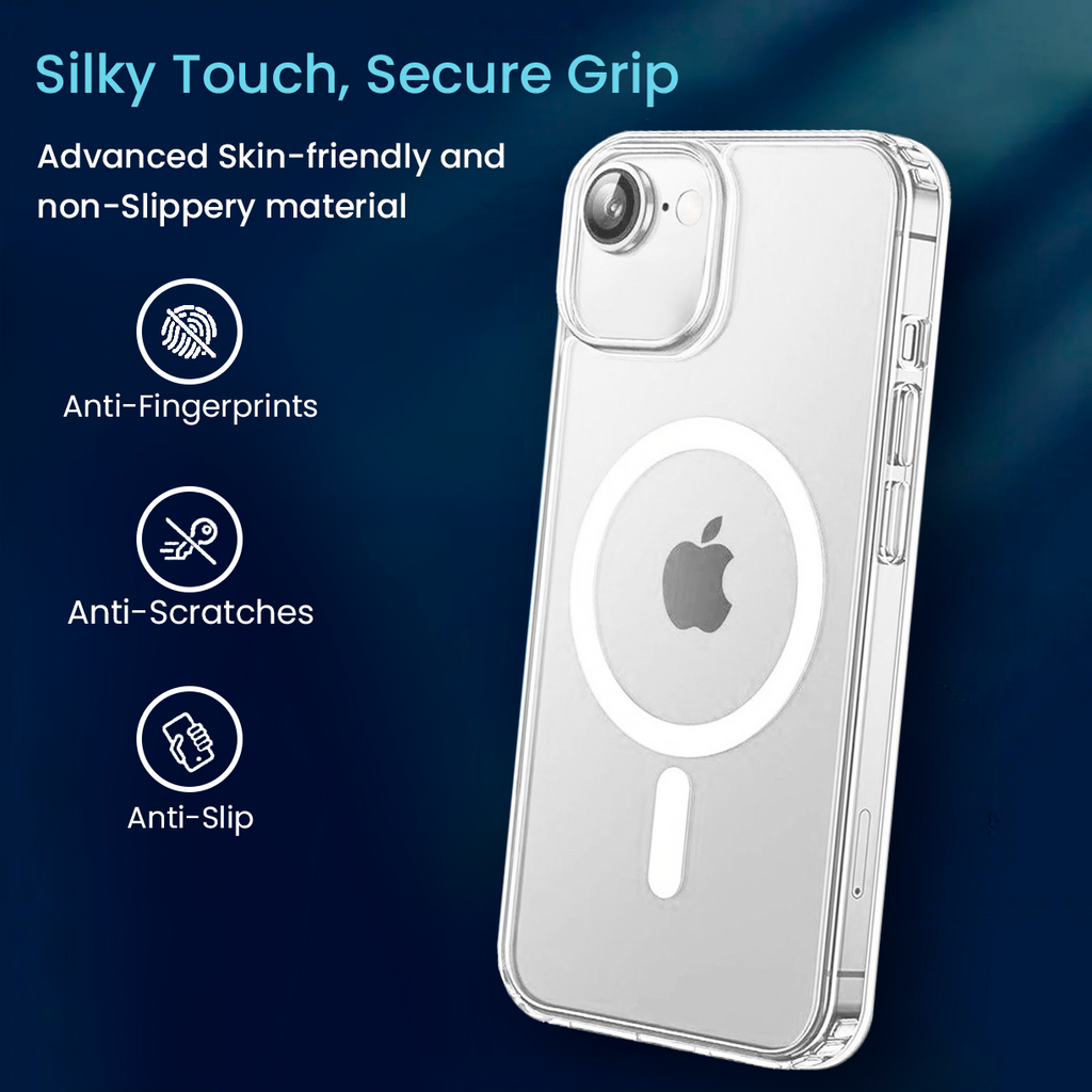 Entronix [Magnetic] Case Compatible with iPhone 16E - [Hard Back] Slim Clear