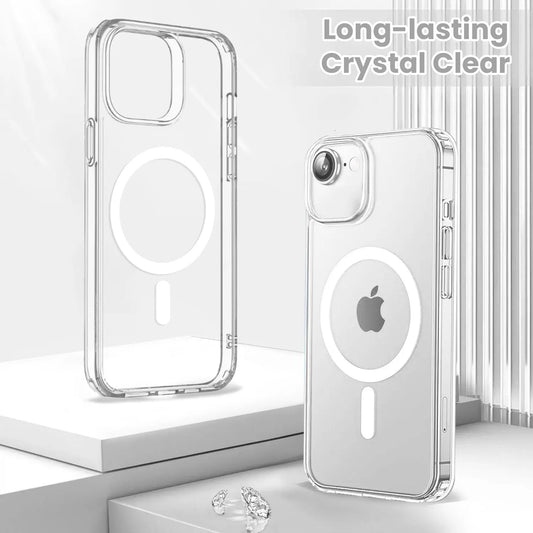 Entronix [Magnetic] Case Compatible with iPhone 17e - [Hard Back] Glitter Clear ENTRONIX