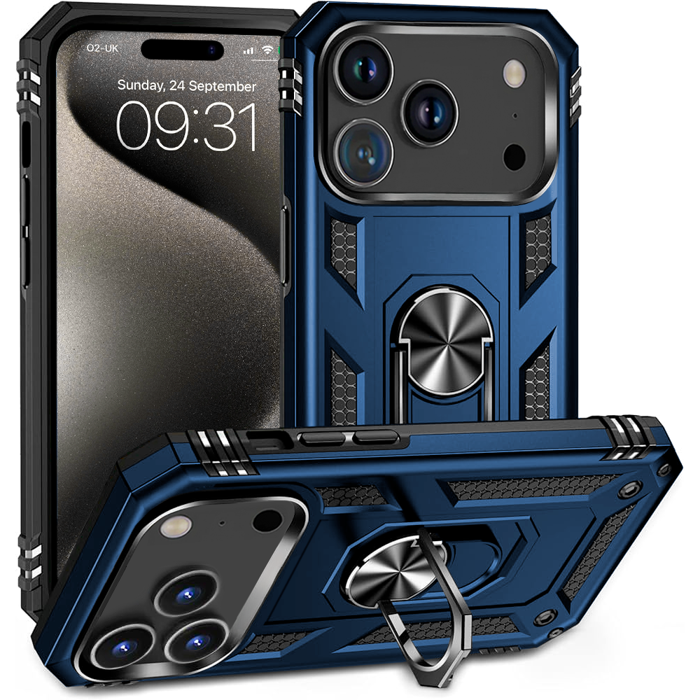 Entronix Case Compatible with iPhone 17 Pro Max - Dual-Layer Guard Gripstand