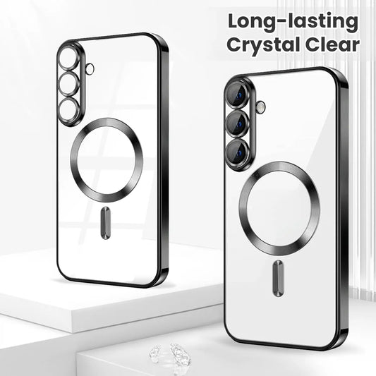 Entronix [Magnetic] Case Compatible with Galaxy S26 Plus - [Clear Back] Luxury Glossy Cover - Entronix