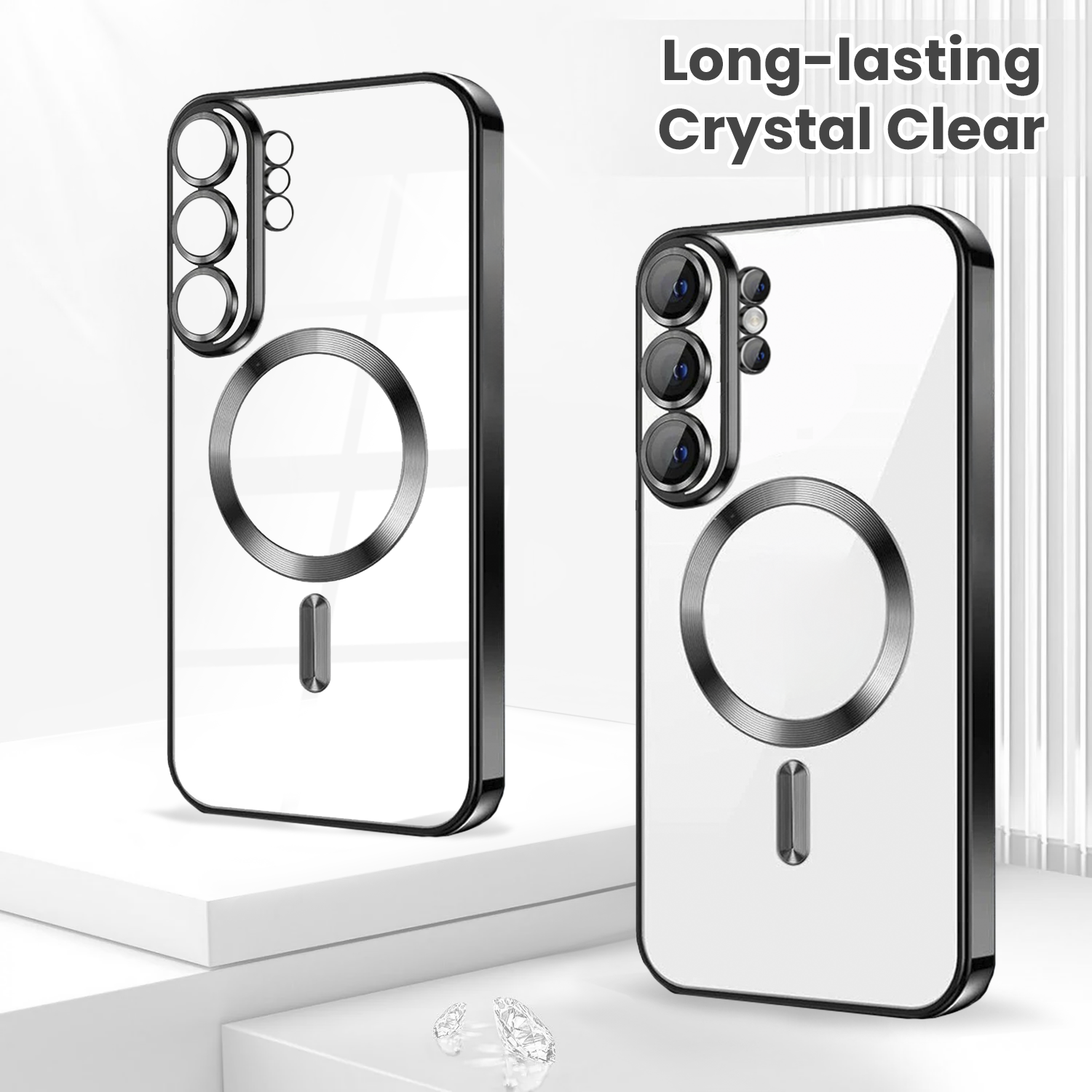 Entronix [Magnetic] Case Compatible with Galaxy S26 Ultra - [Clear Back] Luxury Glossy Cover - Entronix