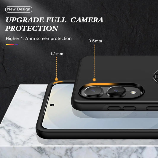 Entronix Case Compatible with Galaxy S25 Edge - 360º Circular Ring Gripstand - Entronix
