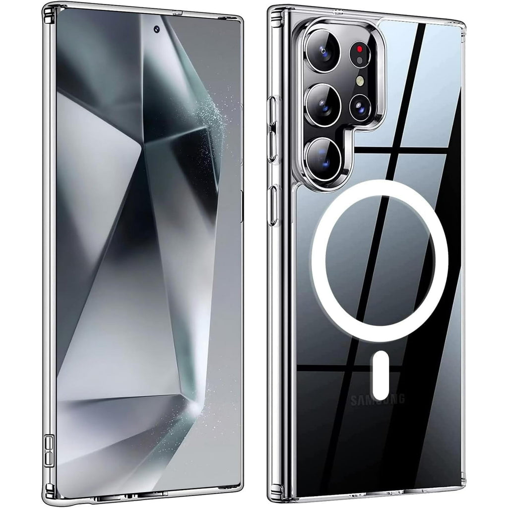 Entronix [Magnetic] Case Compatible with Galaxy S25 Ultra - [Hard Back] Slim Clear